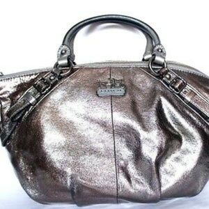 Authentic Coach Madison Sophia Metallic Pewter Lea